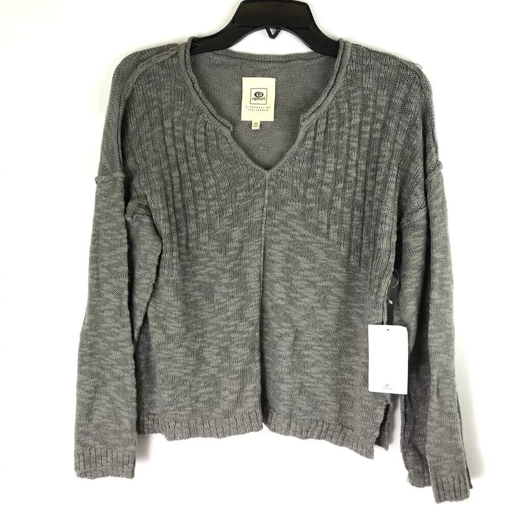 Rip Curl, Women’s Grey Pullover Sweater, Size Extra Small